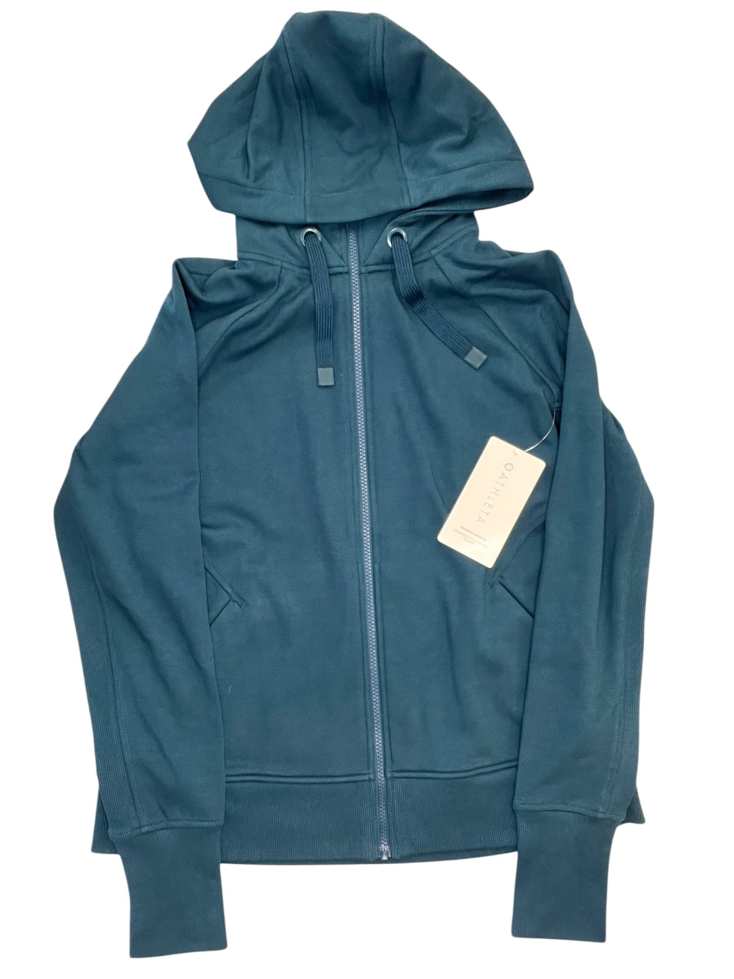 Athletic Jacket By Athleta In Teal, Size:M