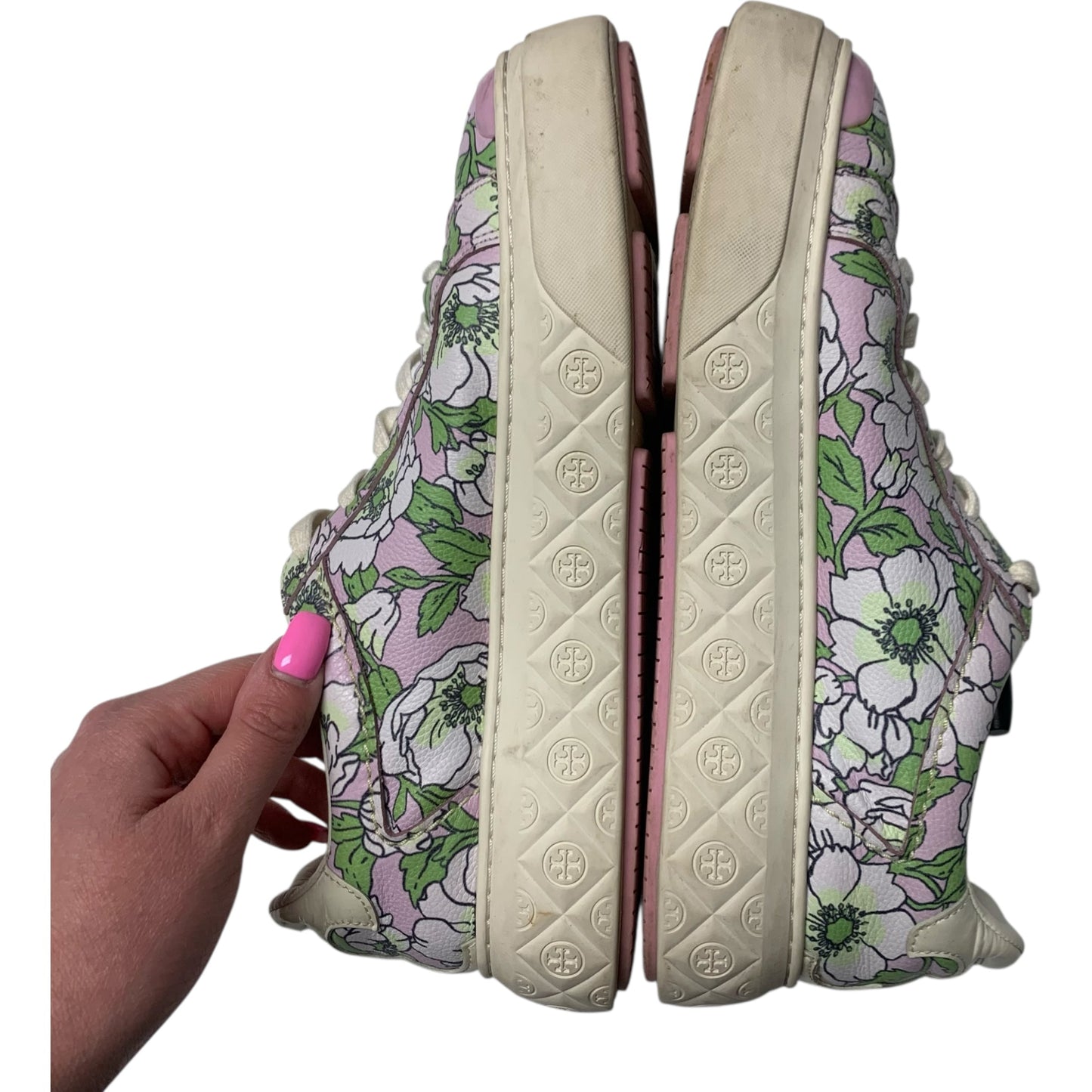 Shoes Designer By Tory Burch In Floral Print, Size: 9.5