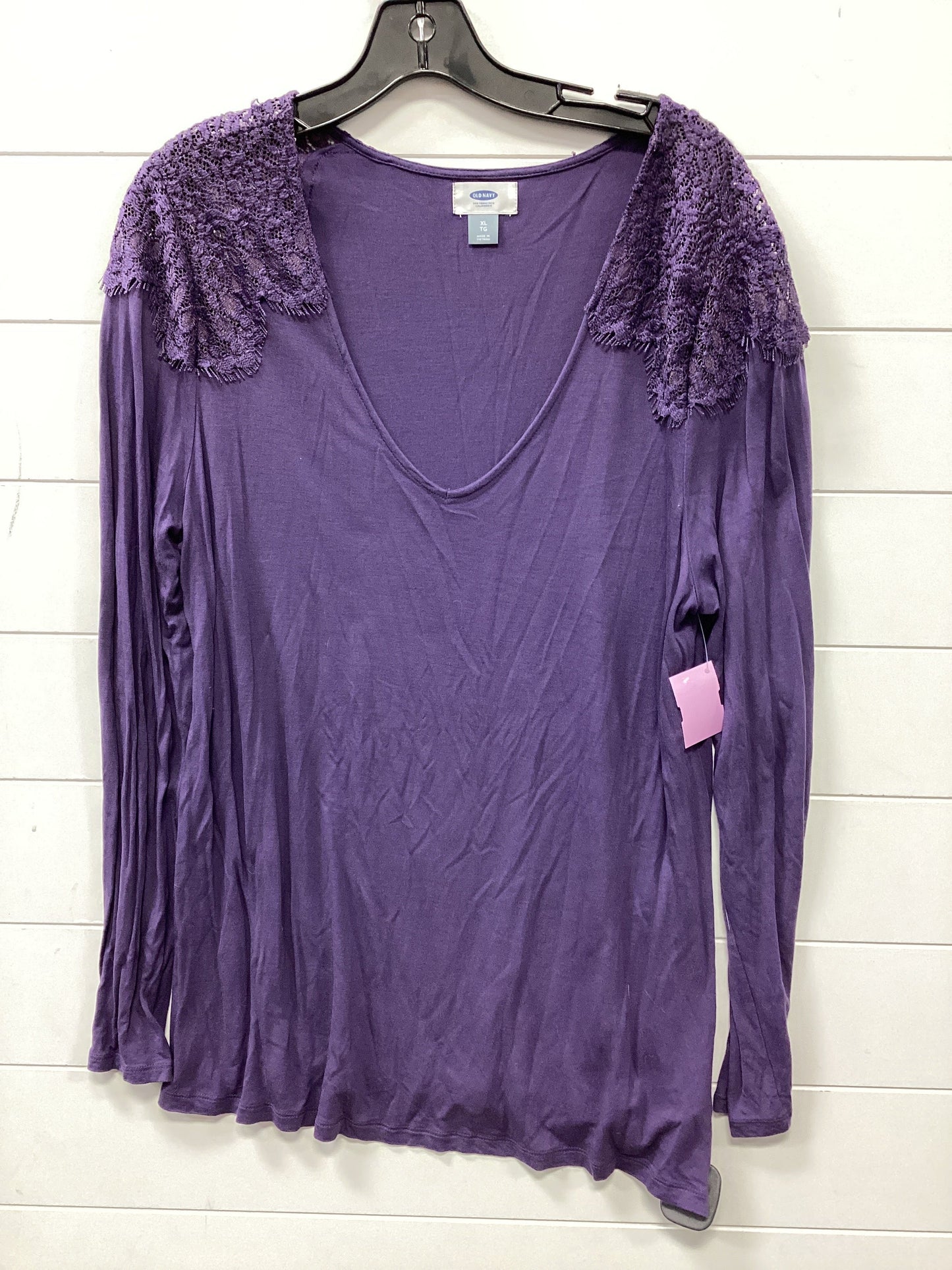 Top Ls Basic By Old Navy In Purple, Size:Xl