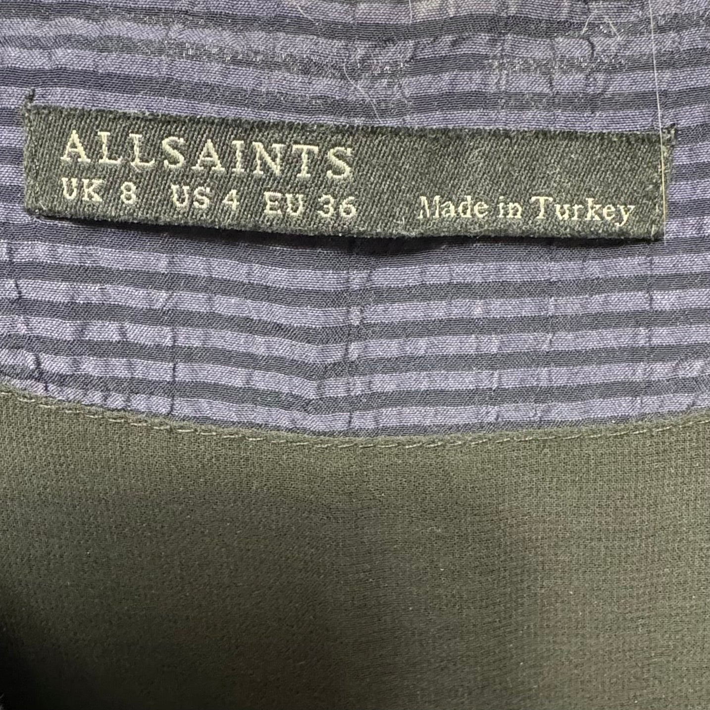 Top Sleeveless Designer By All Saints In Striped Pattern, Size: 4