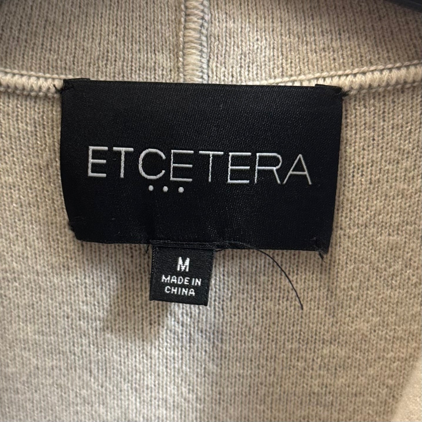 Duster Cardigan By Etcetra In Cream & Grey, Size: M