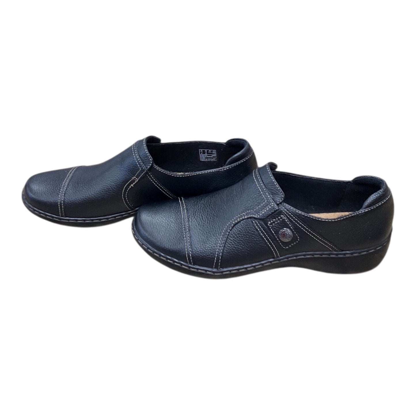 Shoes Flats By Clarks In Black, Size:10
