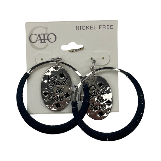Earrings Dangle/Drop By Cato In Blue & Silver