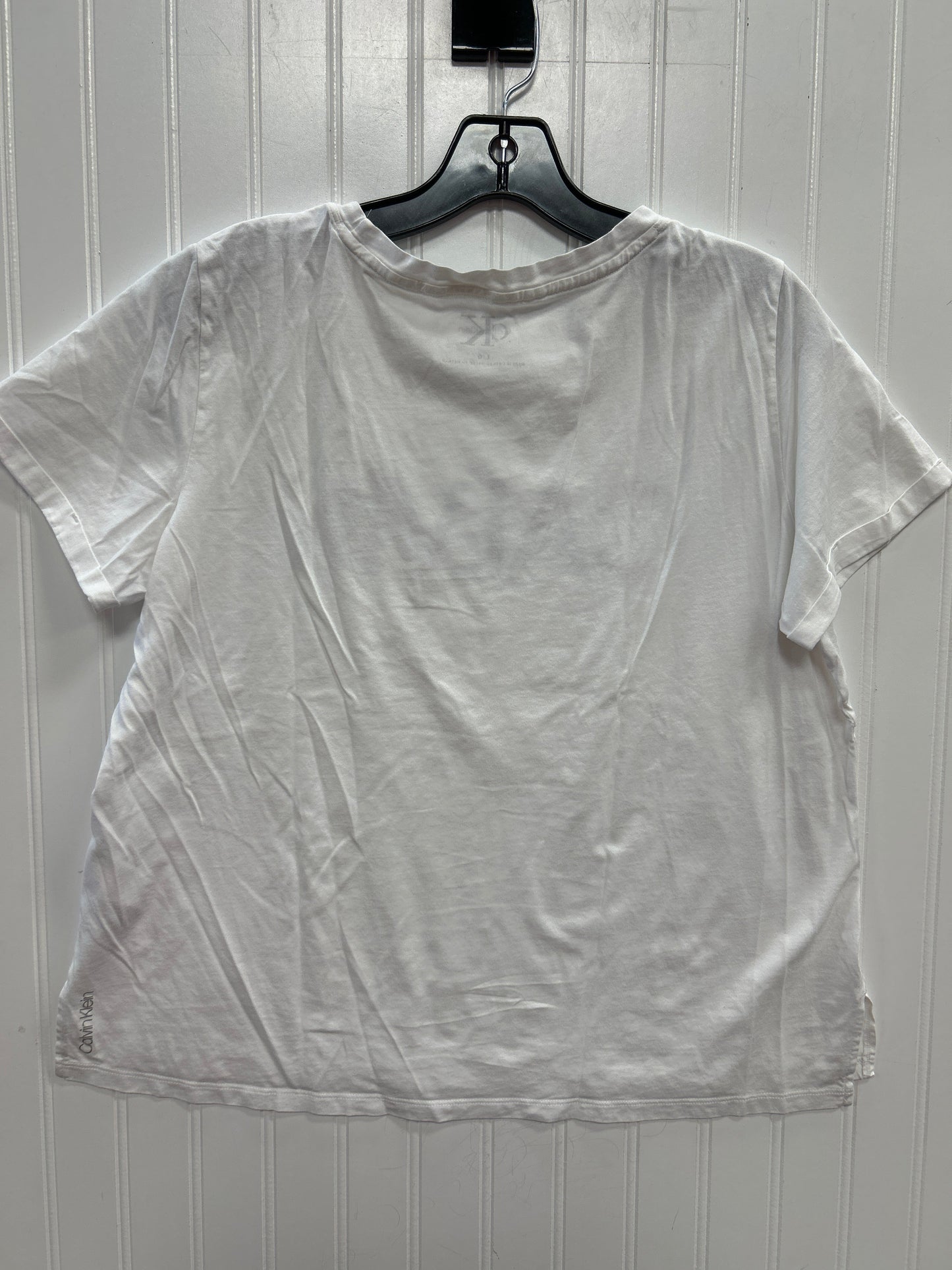 Top Ss By Calvin Klein In White, Size:L