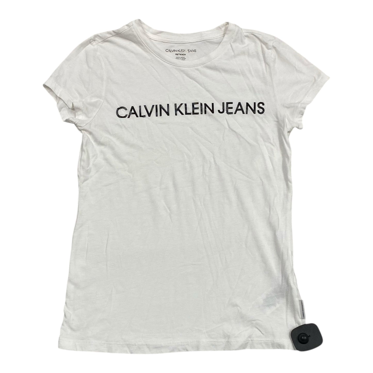 Top Ss By Calvin Klein In White, Size:Xs