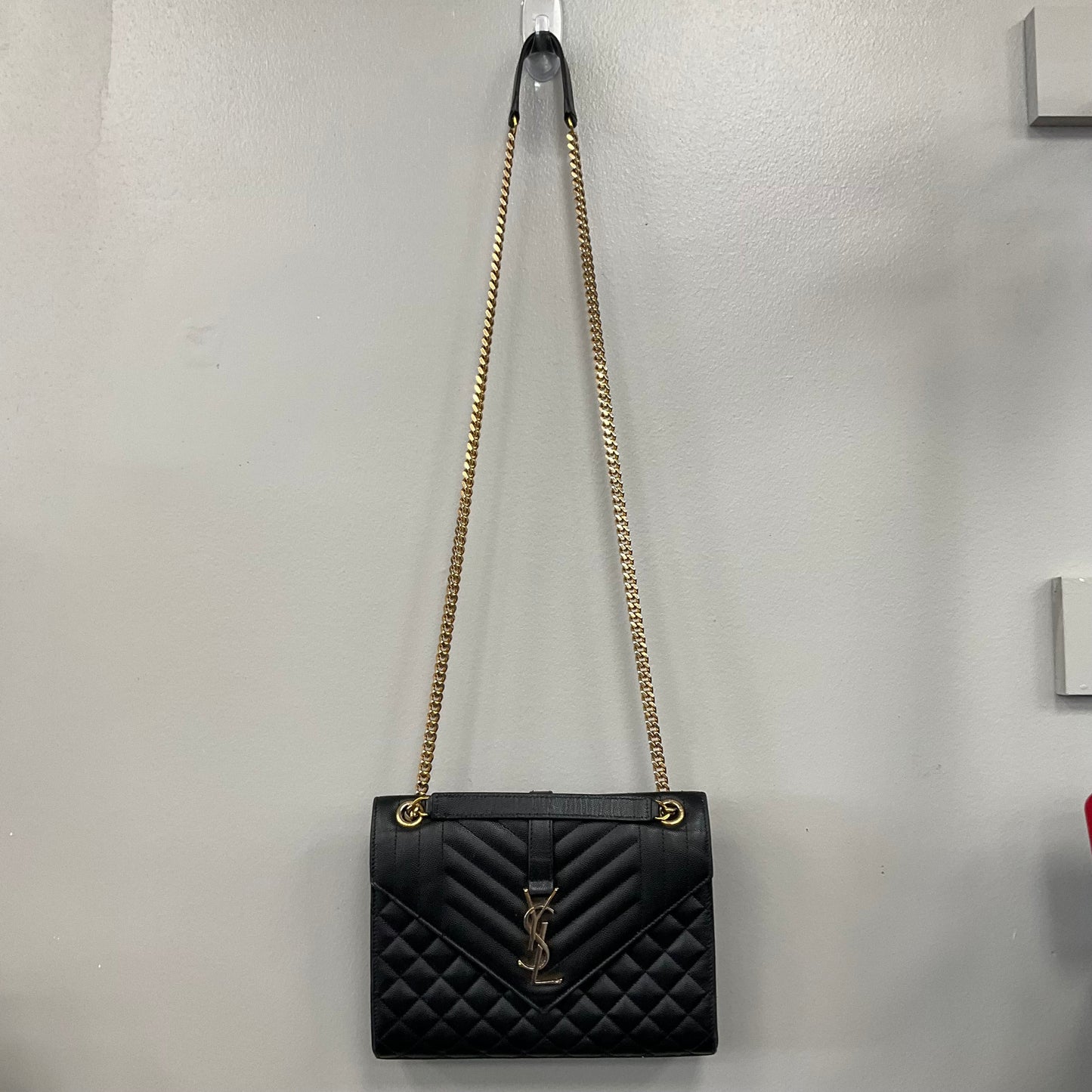 Crossbody Luxury Designer By Yves Saint Laurent In Black, Size:Medium