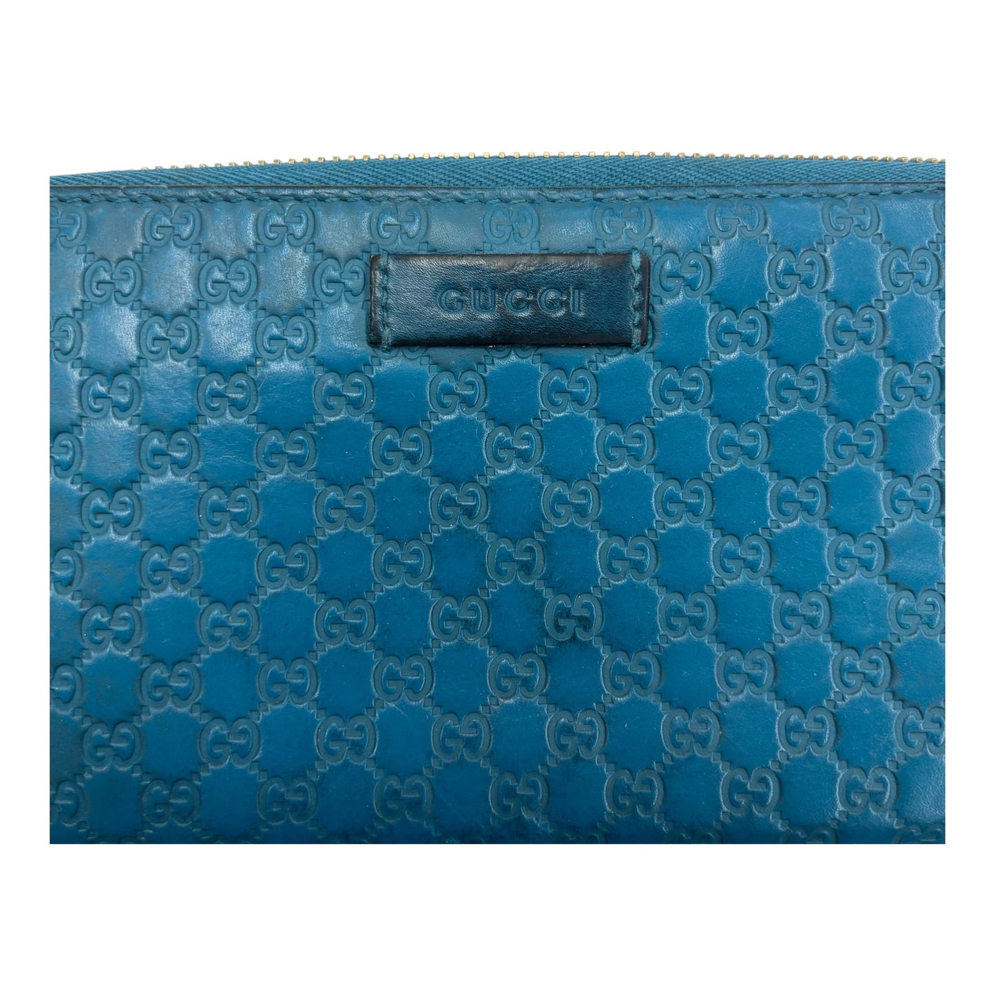 Wallet Luxury Designer By Gucci In Teal, Size:Medium
