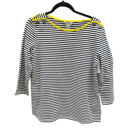 Top 3/4 Sleeve By Multiples In Striped Pattern, Size:M