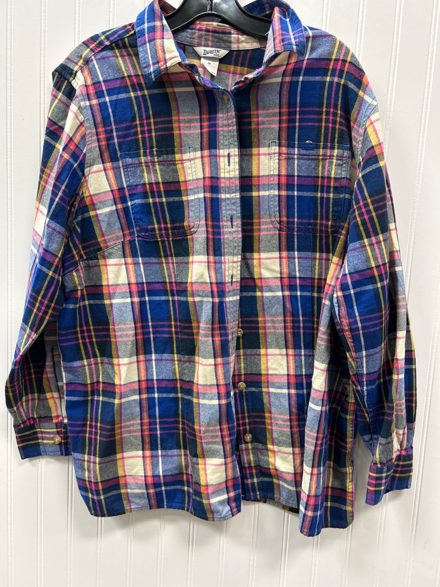 Top Ls By Duluth Trading In Plaid Pattern, Size:1X