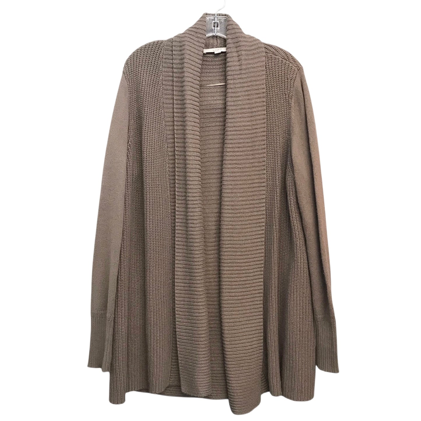 Sweater Cardigan By Loft In Taupe, Size:Xl