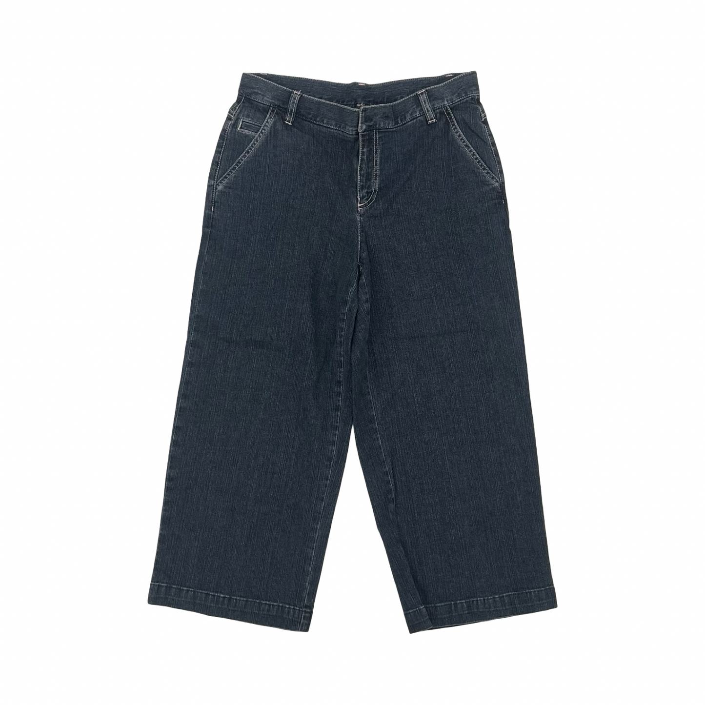 Jeans Cropped By Liz Claiborne In Blue Denim, Size:8P