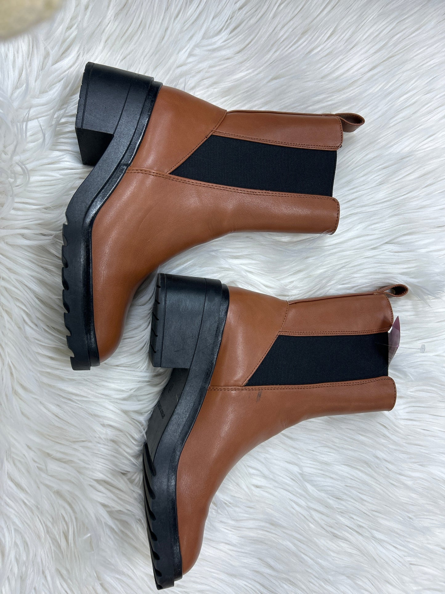 Boots Ankle Heels By Amazon Essentials In Brown, Size:7.5