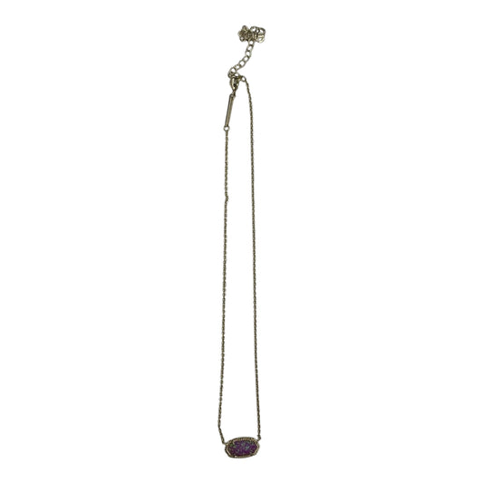 Necklace Pendant By Kendra Scott In Gold & Purple