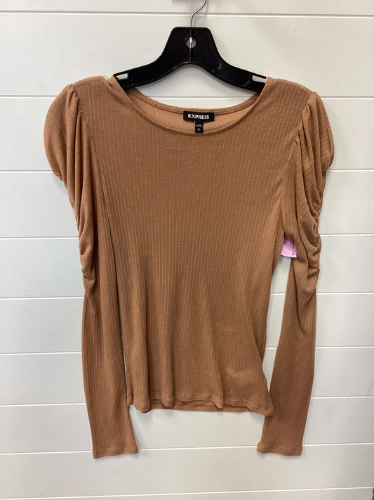 Top Ls By Express In Brown, Size:S