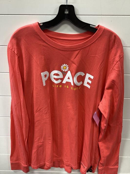 Top Ls By Life Is Good In Orange, Size:1X