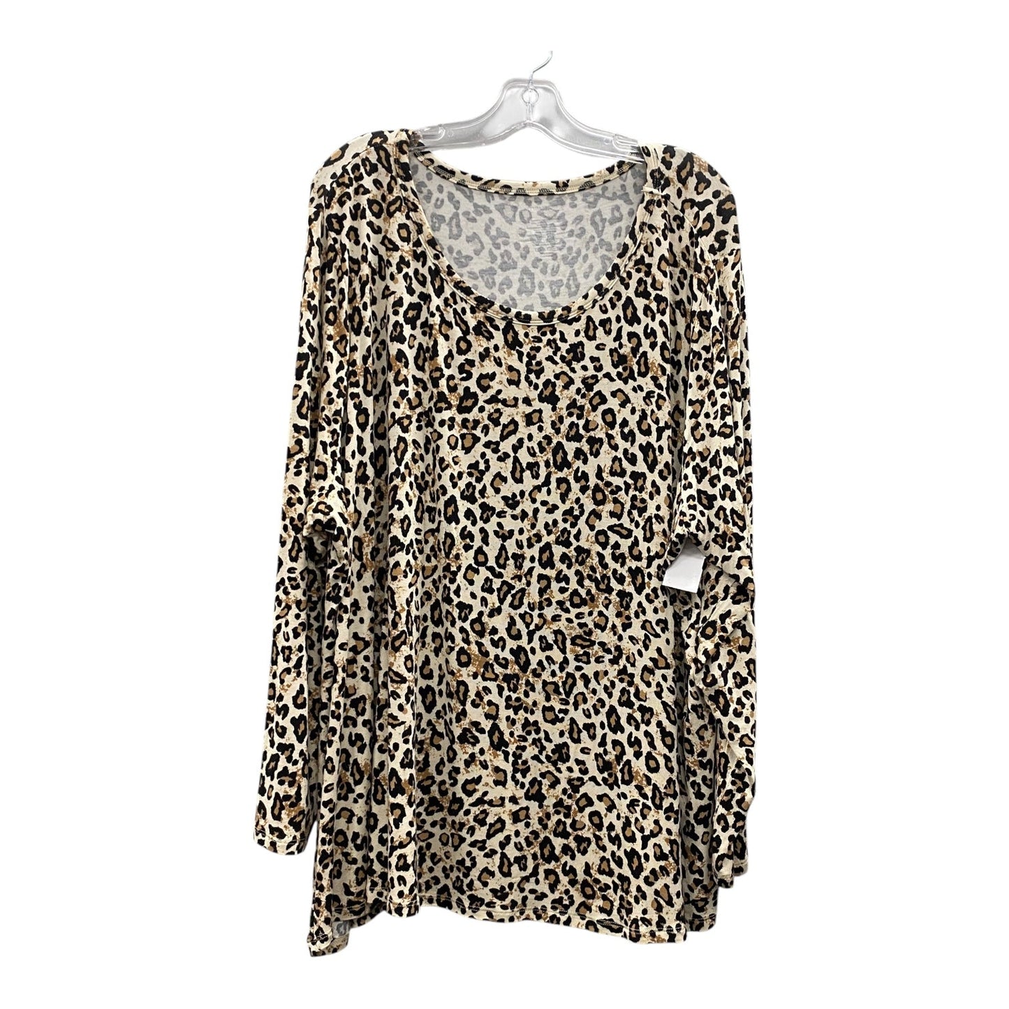 Top Ls Basic By Maurices In Animal Print, Size:3X