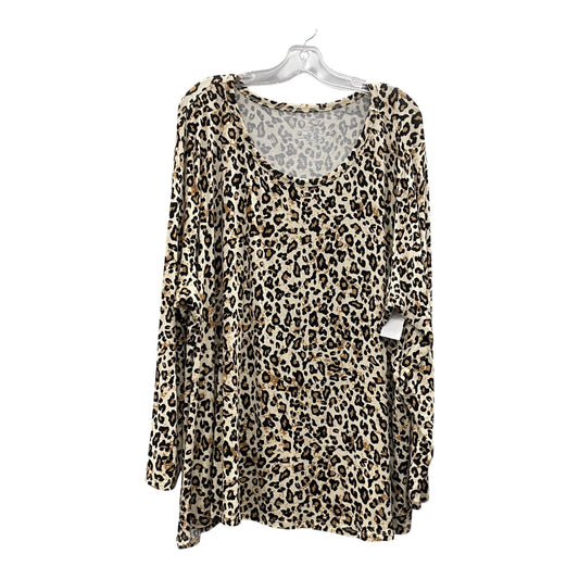 Top Ls Basic By Maurices In Animal Print, Size:3X