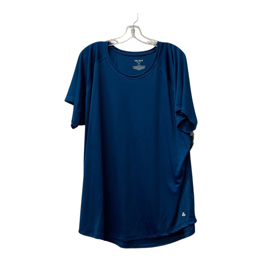 Athletic Top Ss By Tek Gear In Blue, Size:3X