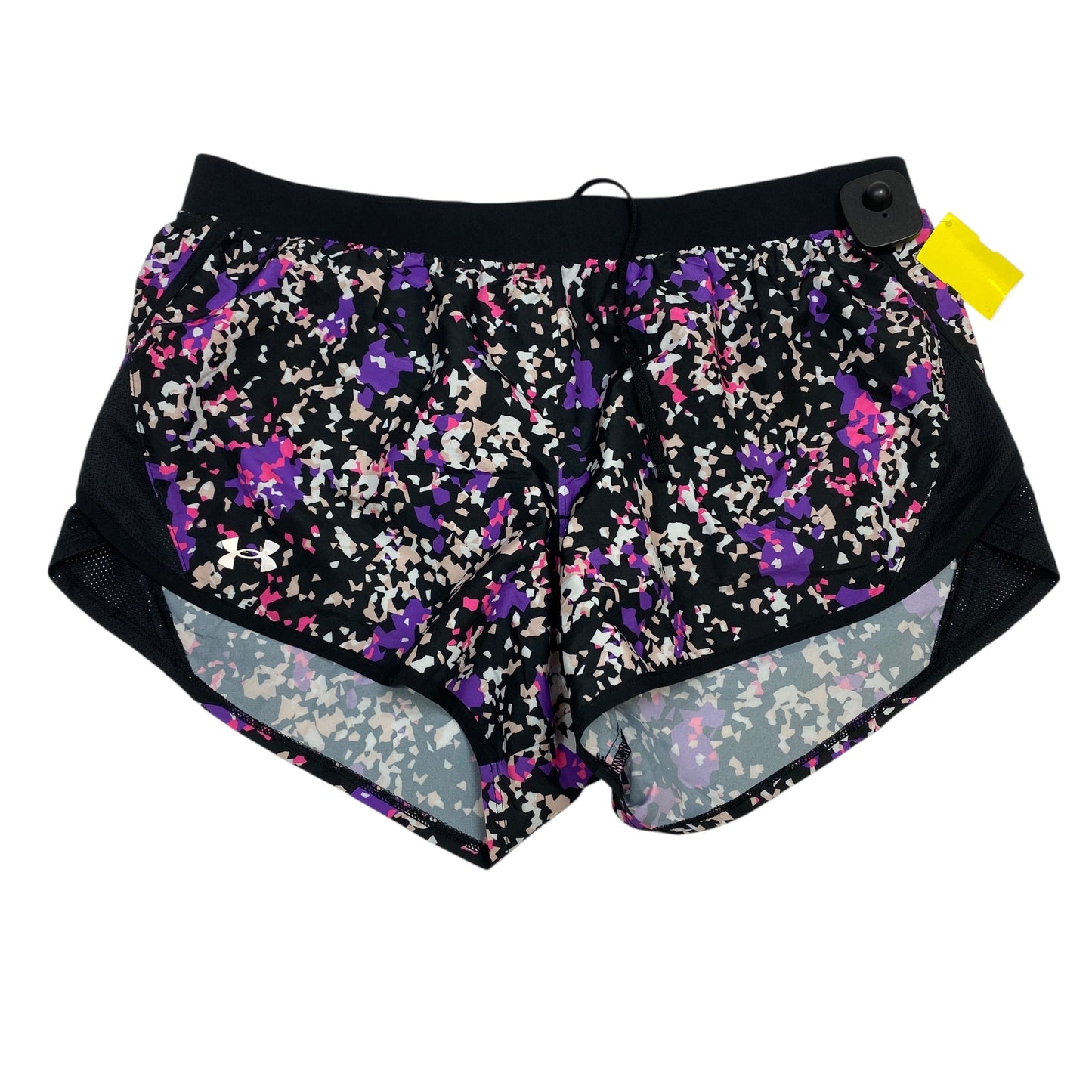 Athletic Shorts By Under Armour In Black & Purple, Size:L