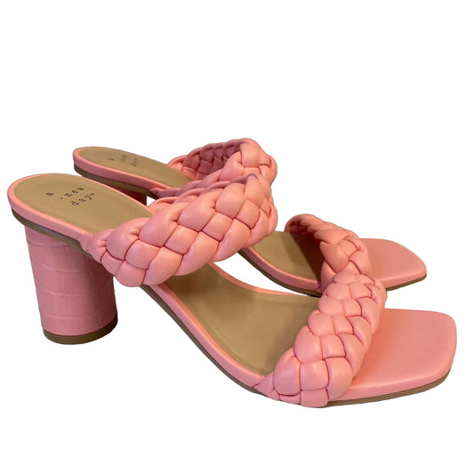 Shoes Heels Block By A New Day In Pink, Size:8
