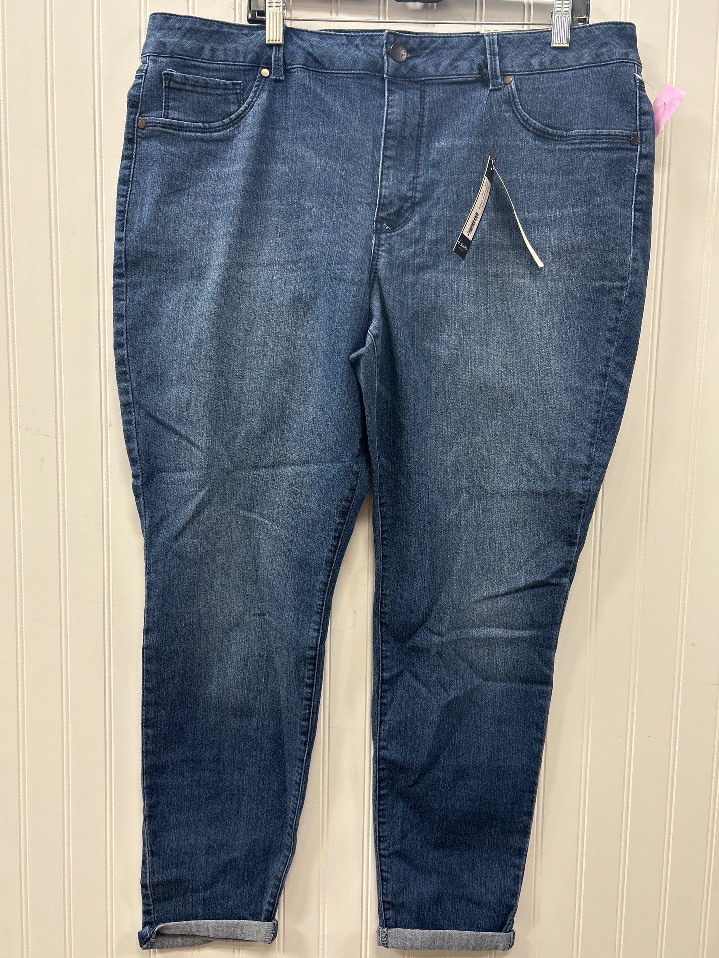 Jeans Skinny By D Jeans In Blue Denim, Size:22 NWT