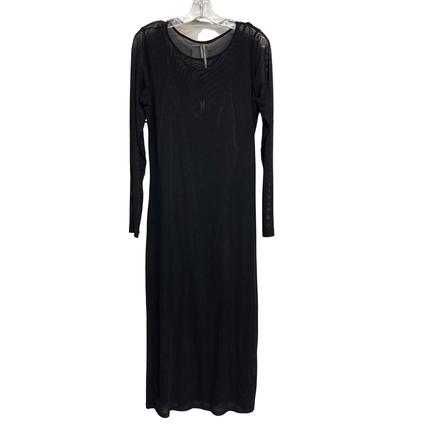 Dress Party Midi By Anthropologie In Black & Silver, Size:L