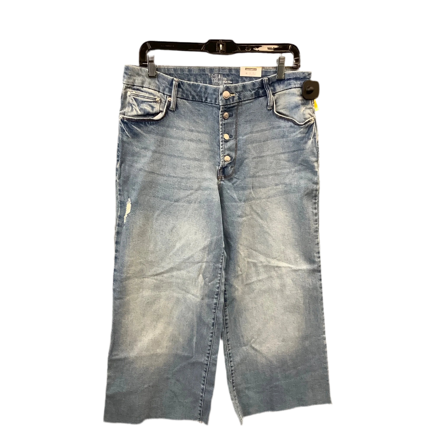 Jeans Wide Leg By Time And Tru In Blue Denim, Size: 12