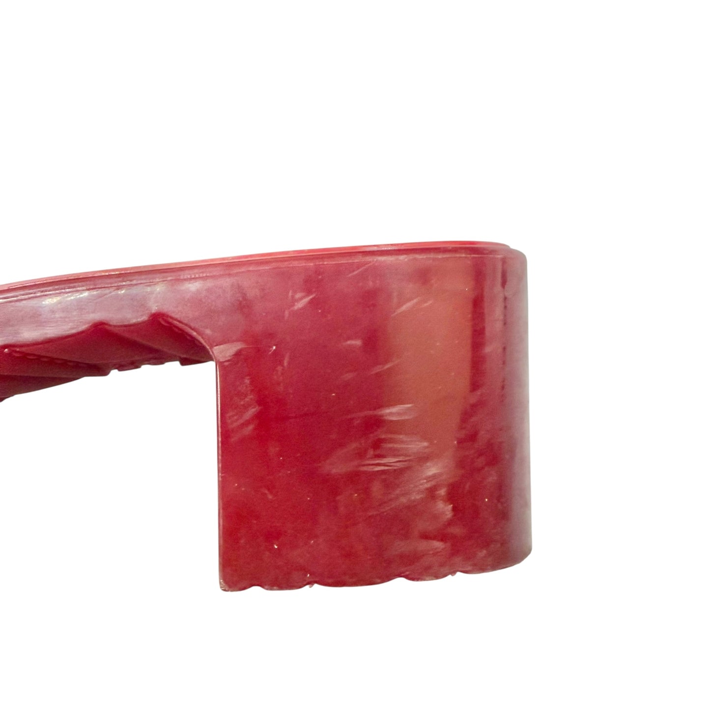 Sandals Luxury Designer By Gucci In Red, Size: 8.5