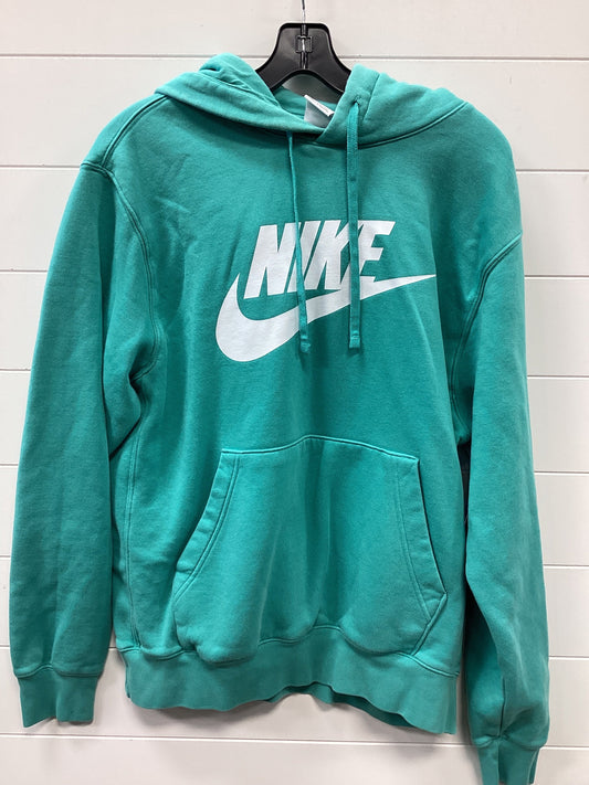 Sweatshirt Hoodie By Nike Apparel In Aqua, Size:M