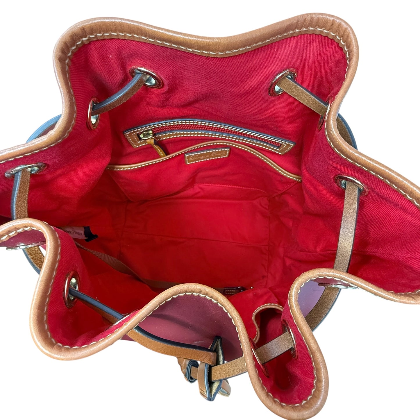 Wexford Leather Tasha Drawstring Shoulder Bag Designer By Dooney And Bourke, Size: Medium