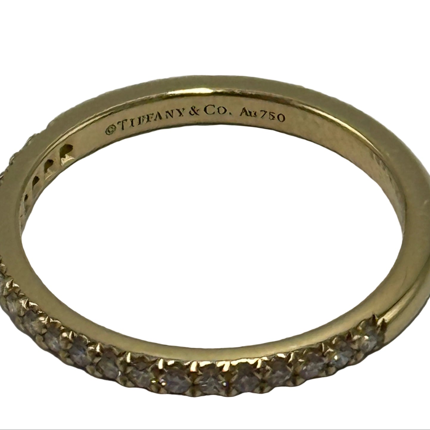 Tiffany & Company 18K Diamond Half Eternity Luxury Ring , Size: 6