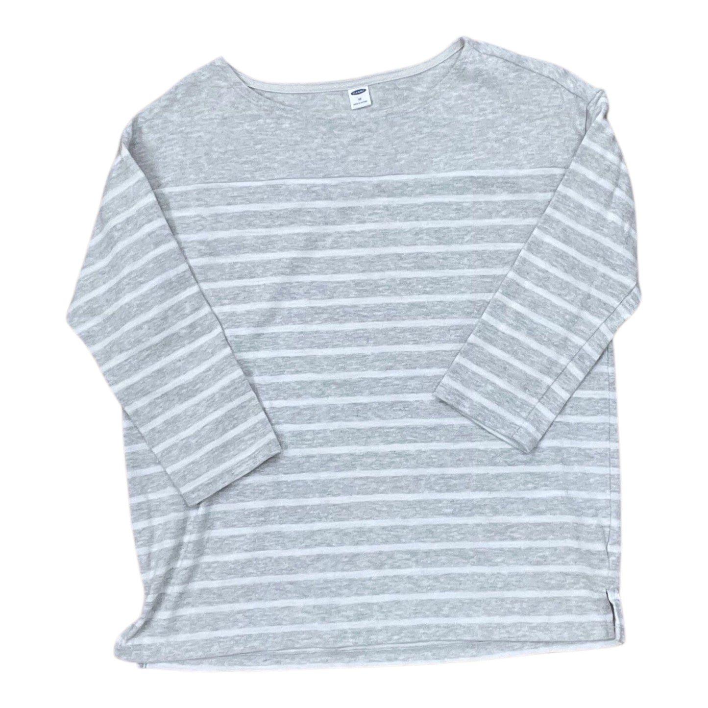 Top 3/4 Sleeve By Old Navy In Grey & White, Size:Xs