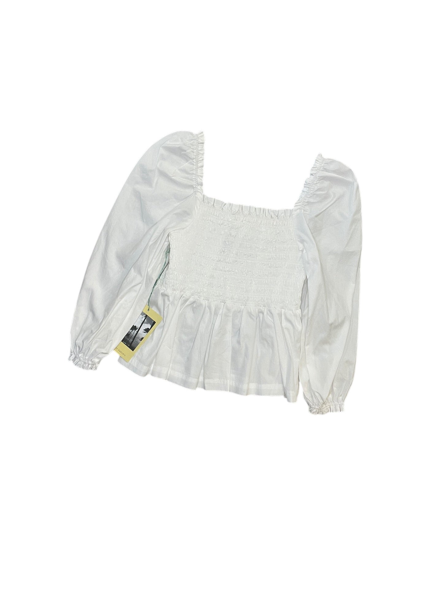 Blouse 3/4 Sleeve By Birds Of Paradis By Trovata In White, Size:Xs