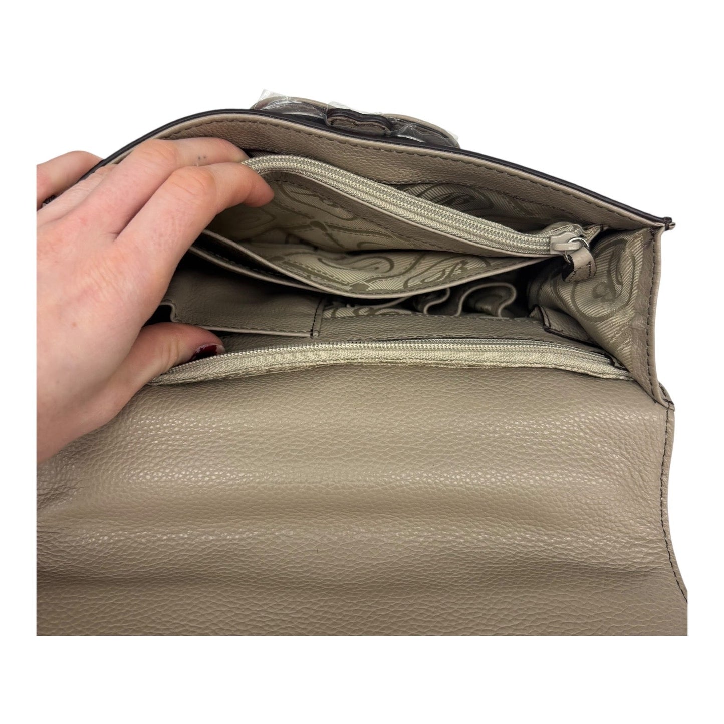 Crossbody Leather By Brighton In Bronze, Size:Medium