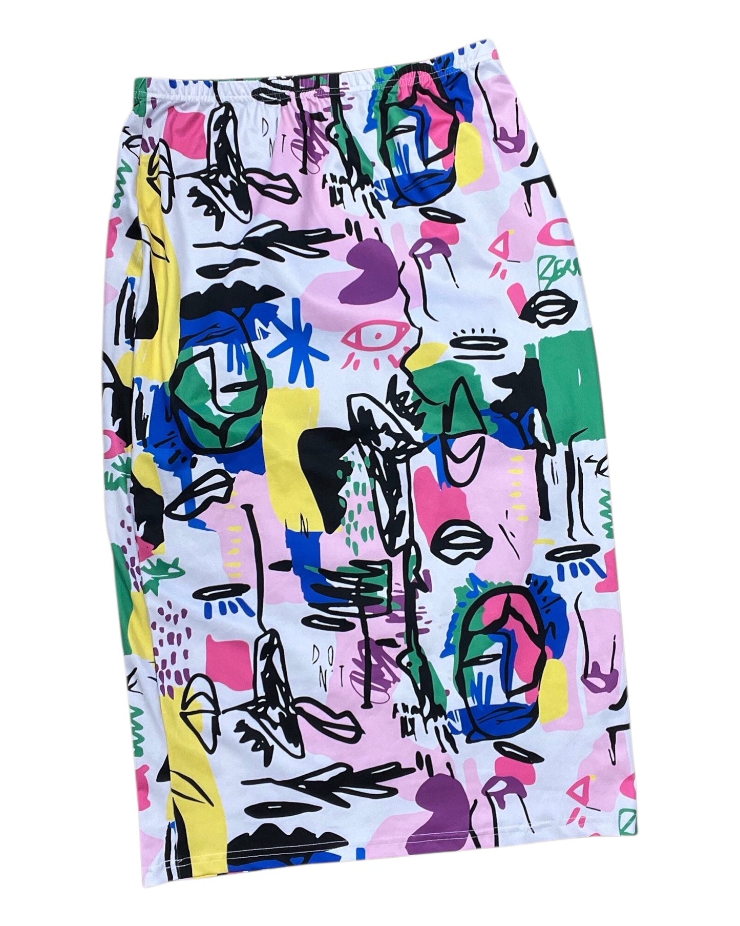 Skirt Midi By Shein In Pink & White, Size:L