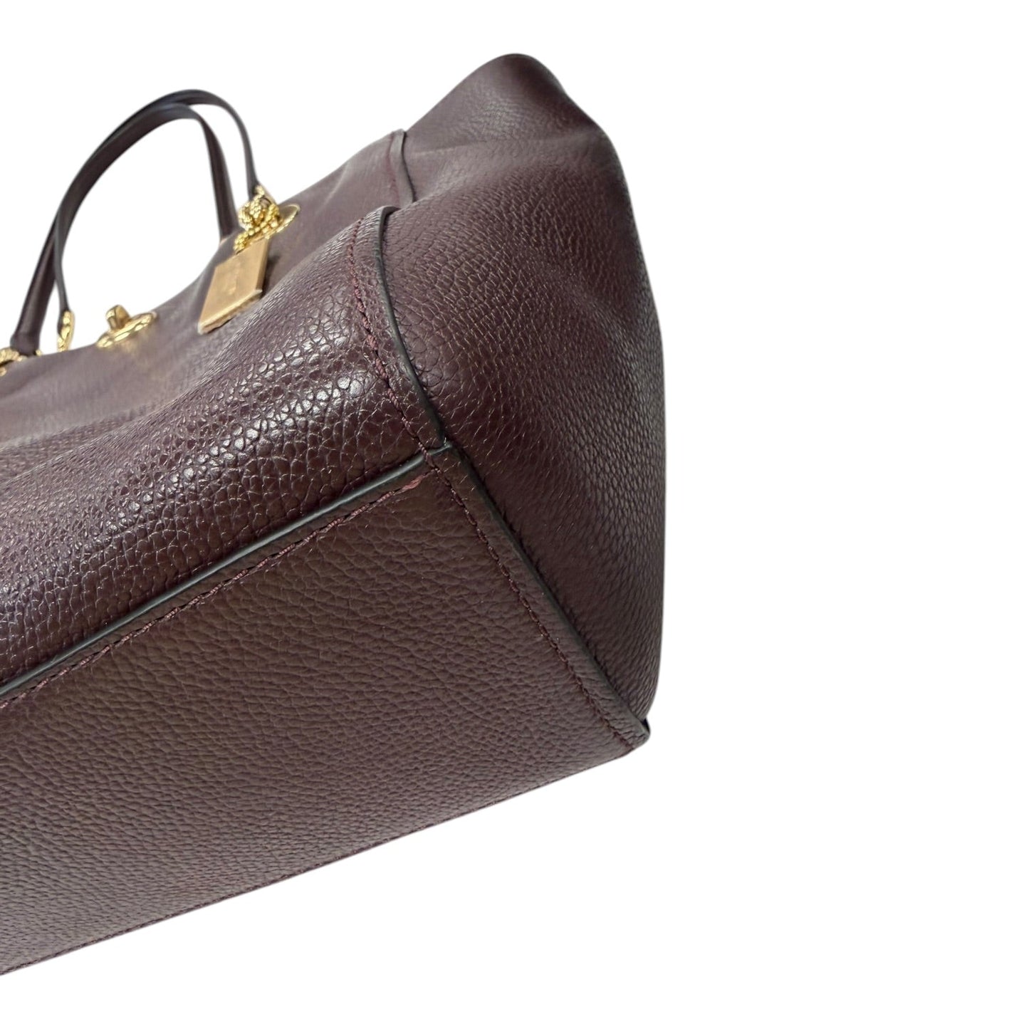 Handbag Designer By Coach In Maroon, Size:Medium