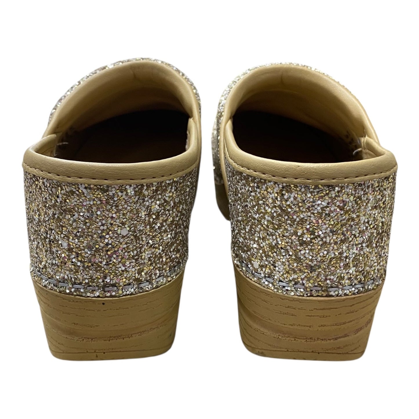 Shoes Heels Block By Dansko In Gold & Tan, Size:6.5