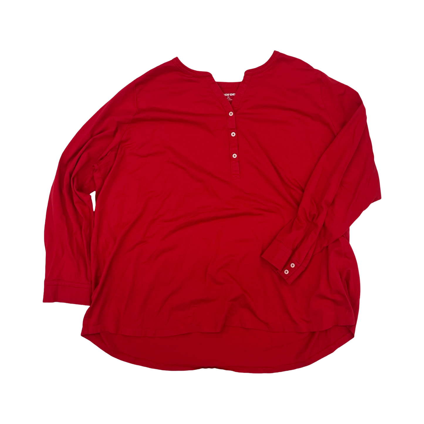 Top Ls By Lands End In Red, Size:3X