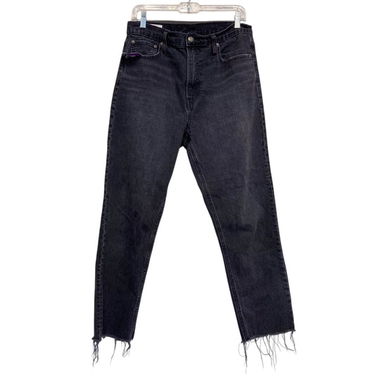 Jeans Straight By Gap In Black, Size:12