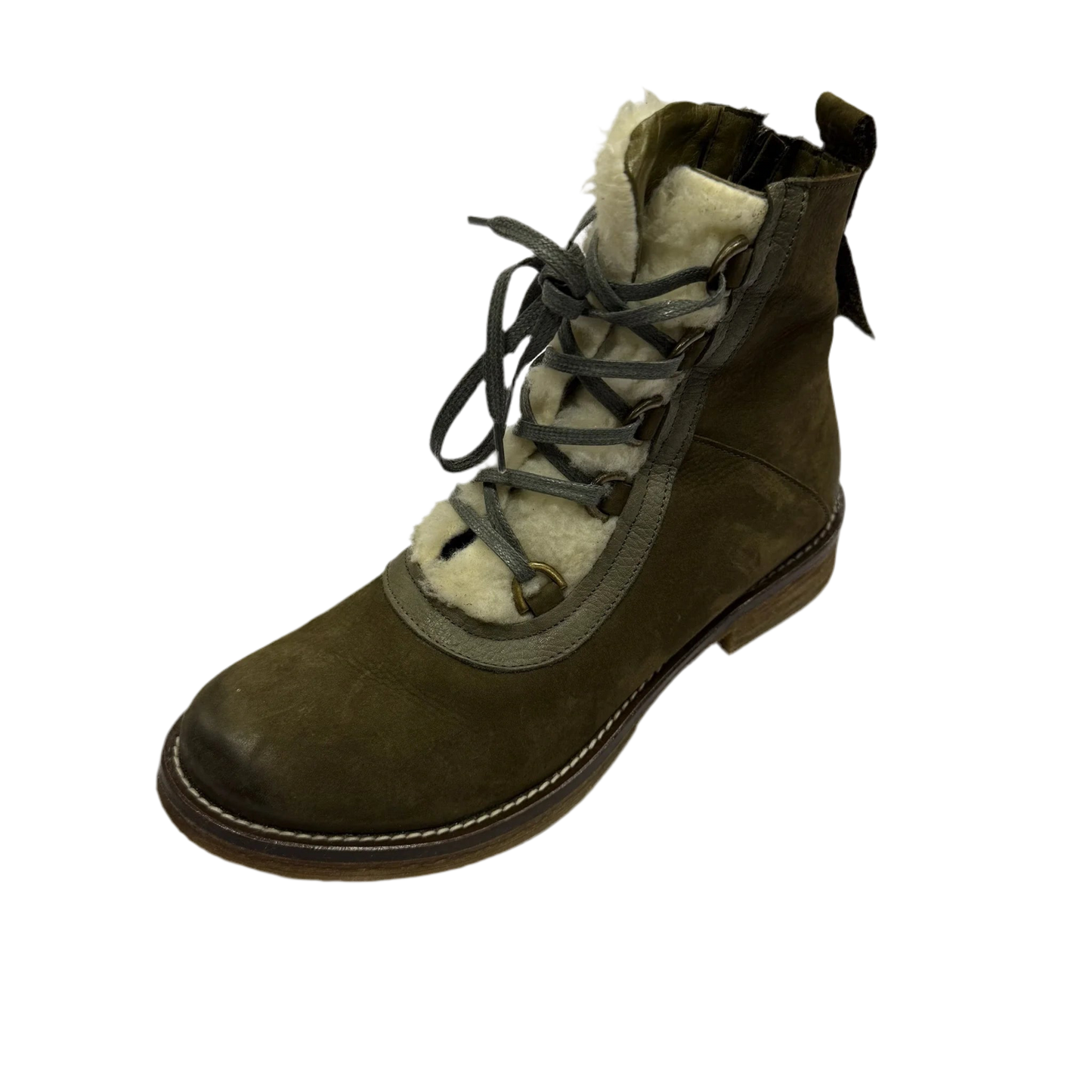 Boots Combat By Bueno In Green, Size: 10