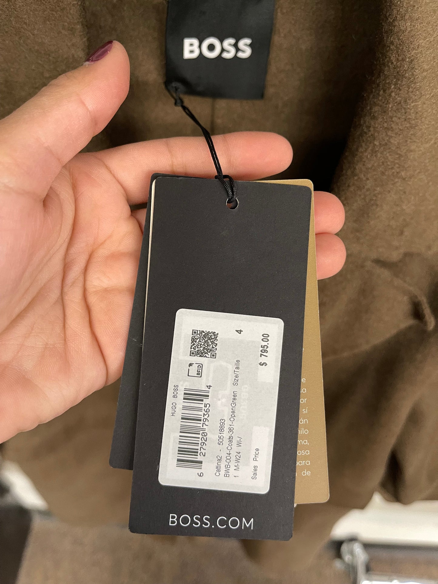 COAT TRENCH COAT by HUGO BOSS In BROWN, Size: 4