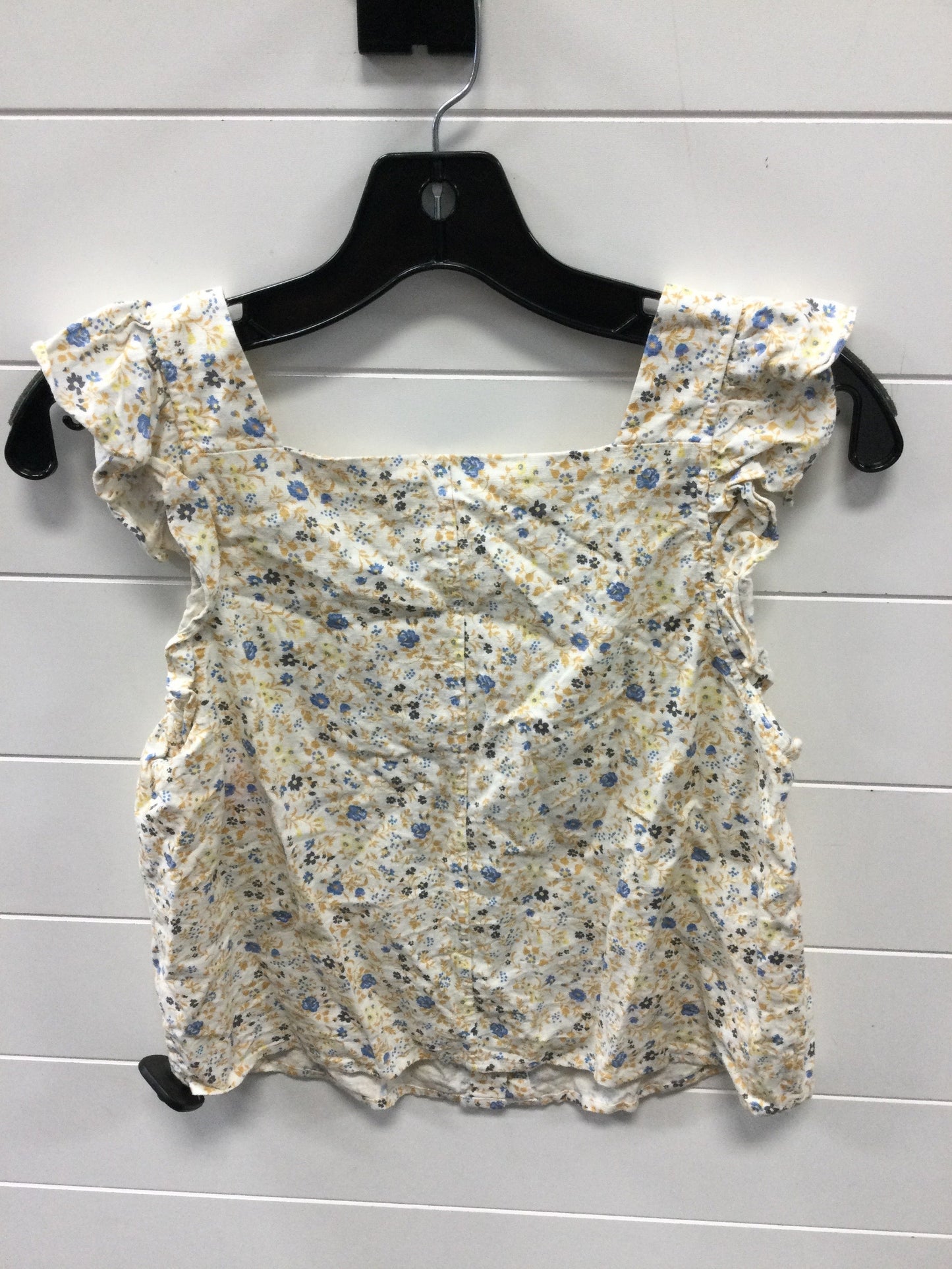 Top Sleeveless By Madewell In White & Yellow, Size:Xs