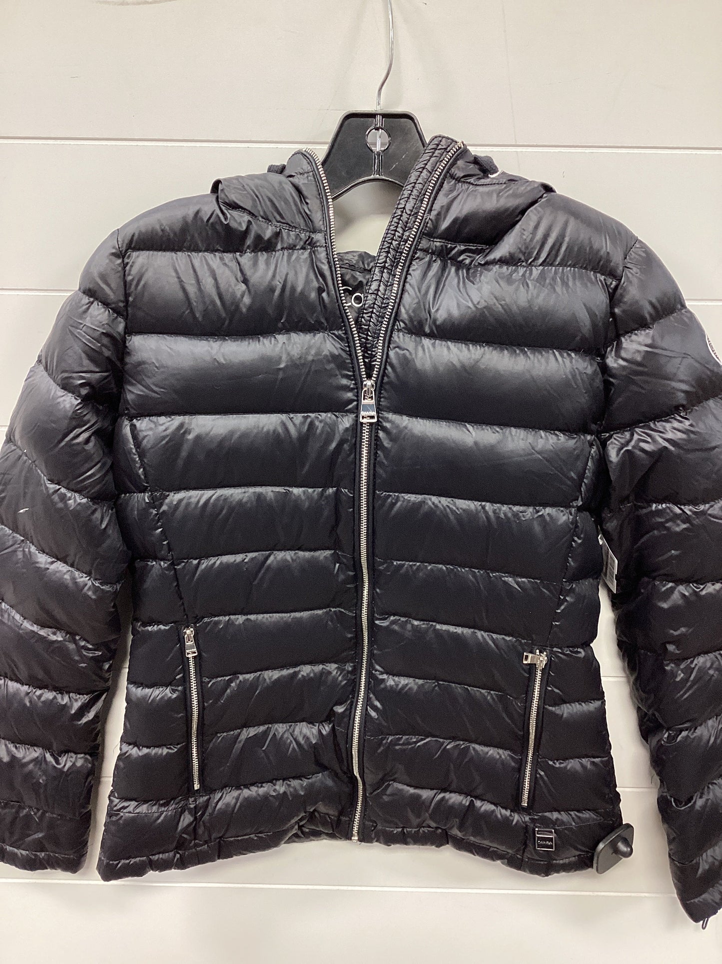Coat Puffer & Quilted By Calvin Klein In Black, Size:Xs