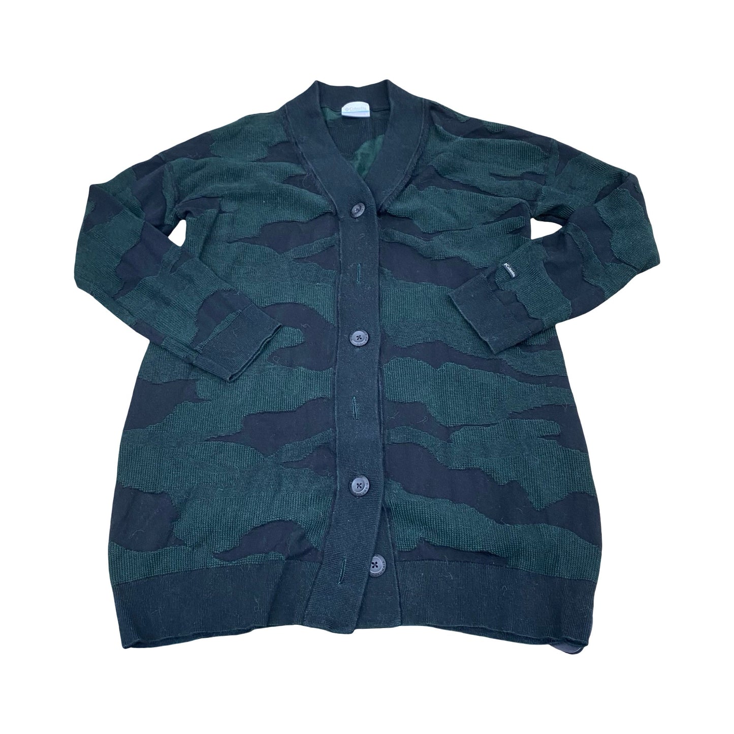 Sweater Cardigan By Columbia In Camouflage Print, Size:L