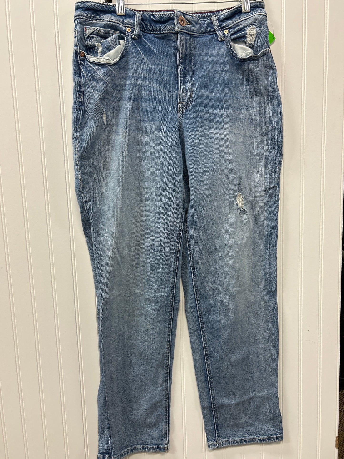 Jeans Straight By Edgely In Blue Denim, Size:16