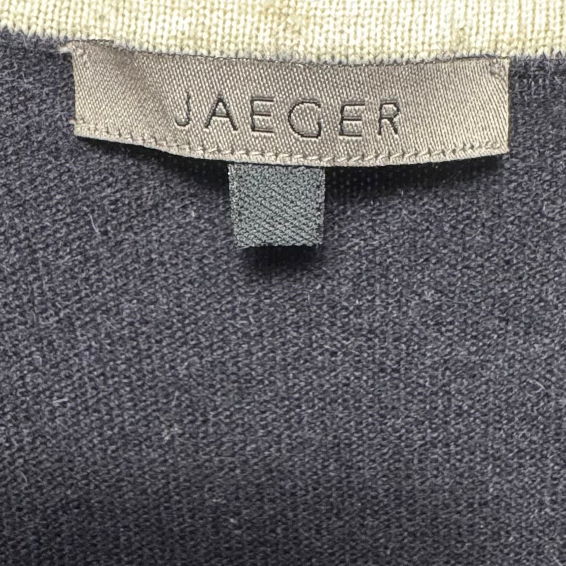 Silk-Cashmere Top Sleeveless Luxury Designer By Jaeger-lecoultre In Blue & Cream, Size: Xl