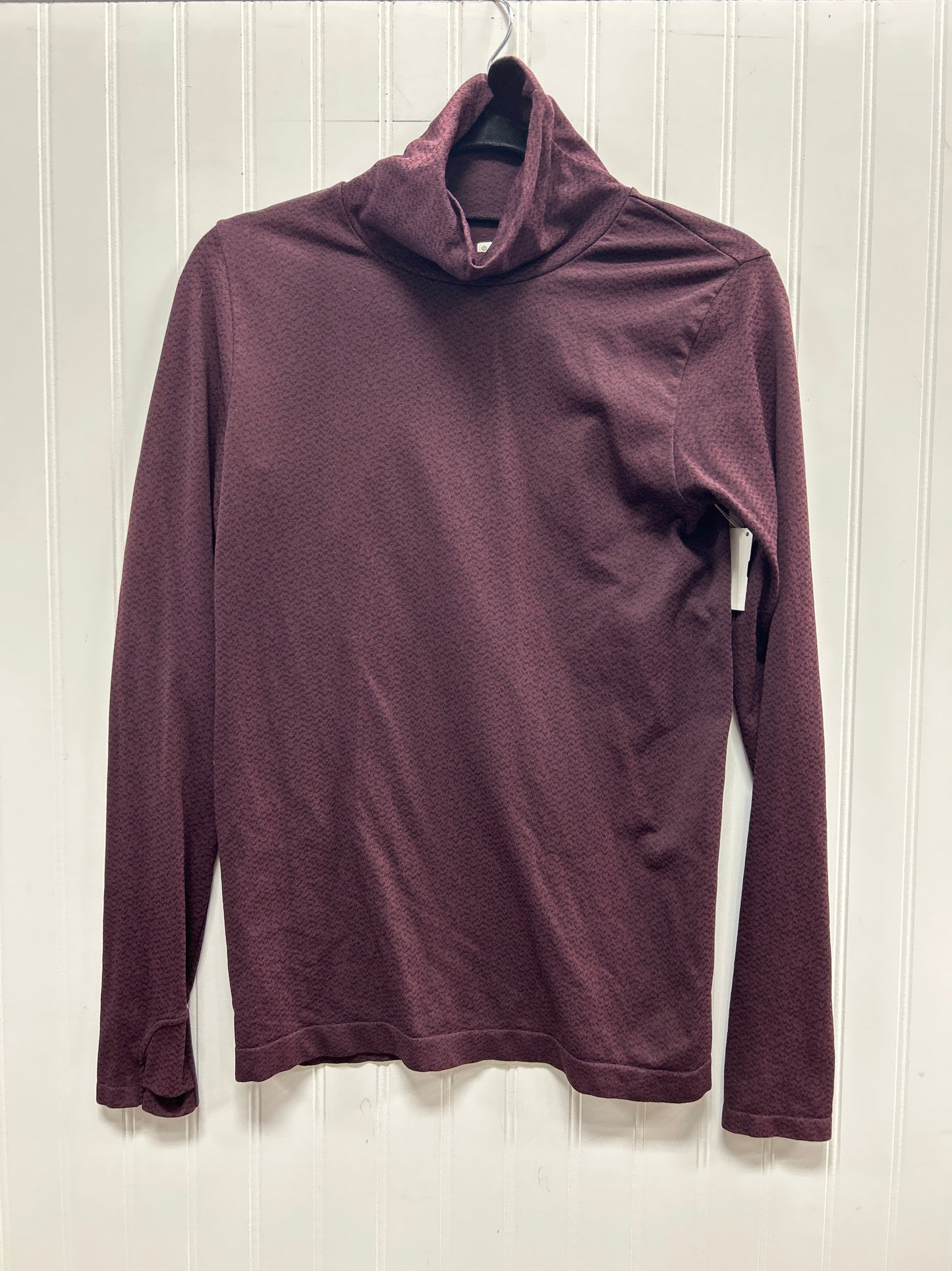 Athletic Top Ls Collar By Athleta In Purple, Size:M