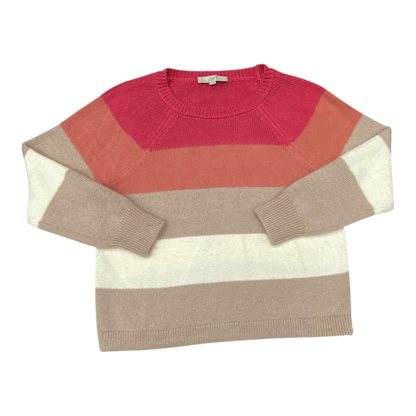 Sweater By Loft In Striped Pattern, Size:L