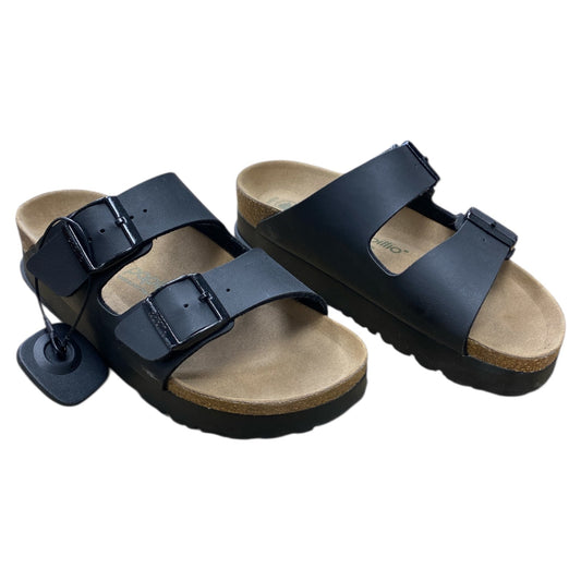 Sandals Designer By Birkenstock In Black, Size:8