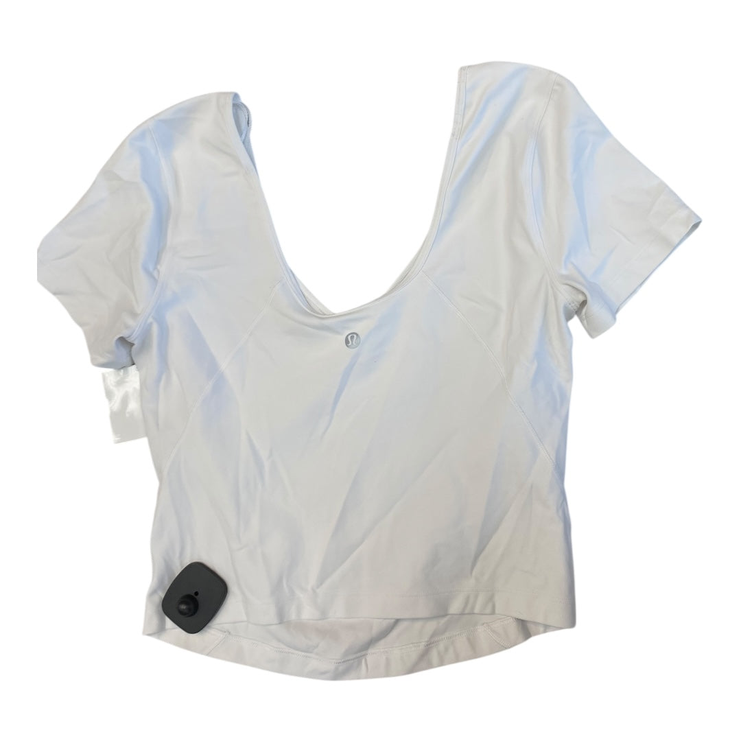 Athletic Top Ss By Lululemon In White, Size:6